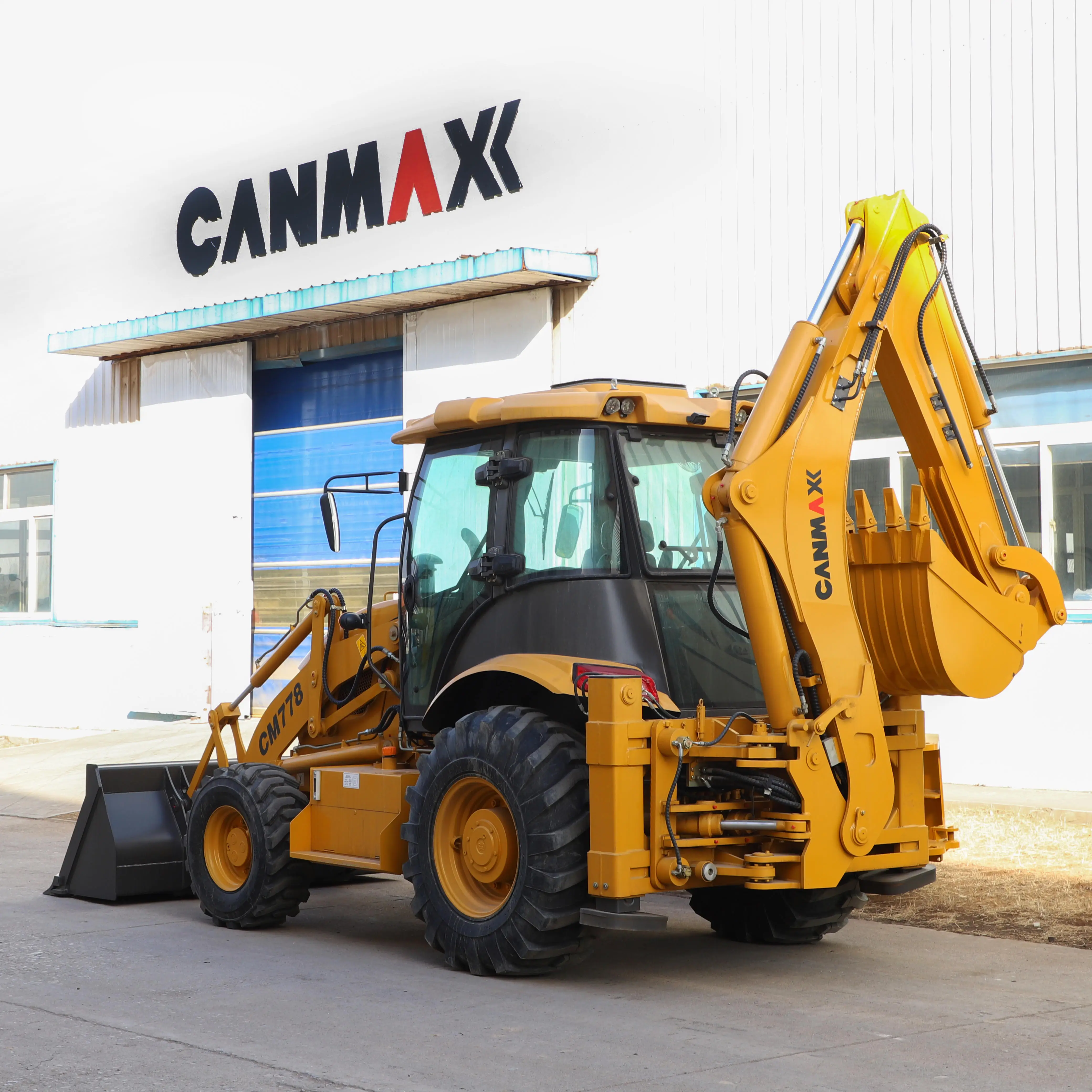  Китайский мини-экскаватор-погрузчик CANMAX CM778A 3cx тракторный экскаватор-погрузчик по предоплатной