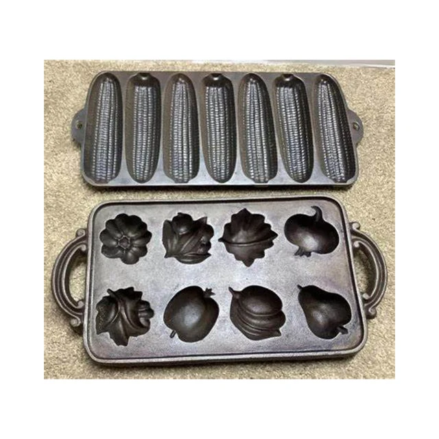 Cast iron 6-hole pumpkin cake DIY mold uncoated non-stick New oven baking preform mold