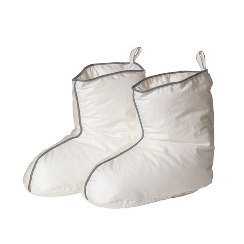 Warm Duck Down Shoes Boots Down-proof Cotton Fabric Camping Sleeping Quilted Feet Cover Warm Women Slippers