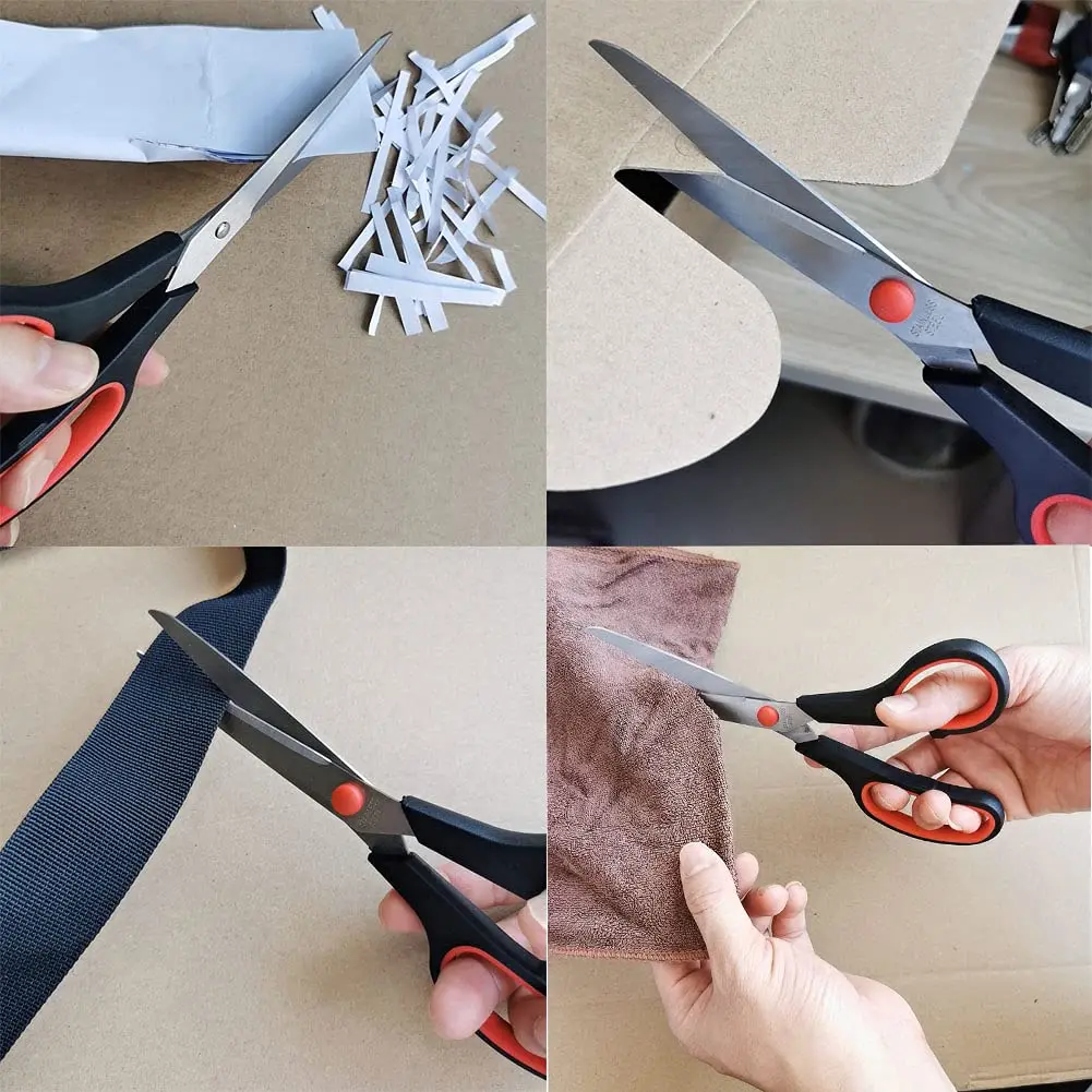 8.5 Inch Comfort-Grip High/Middle School Student Teacher Scissors Sharp Paper Scissors Office Home School Craft Sewing Fabric