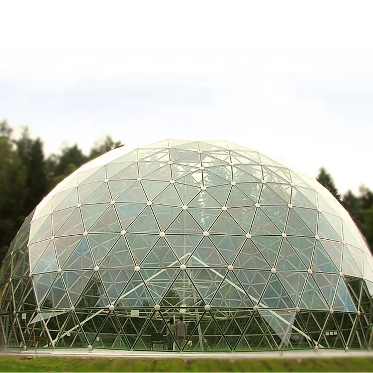 China Steel Fabrication Fiberglass Space Frame Dome Building