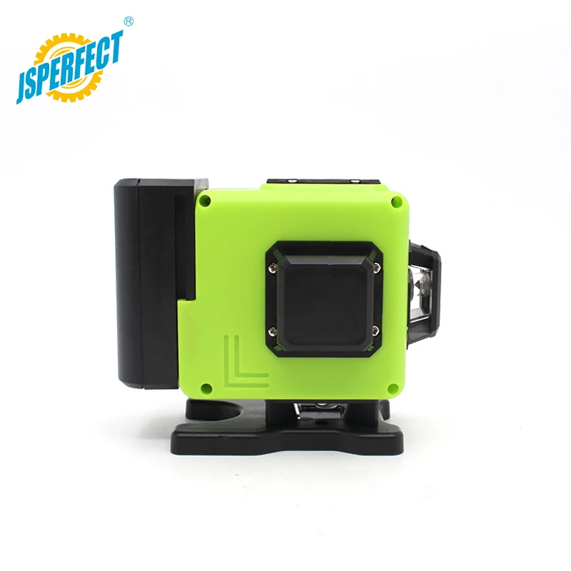 JSPERFECT 360 rotary 3d 12 lines green laser self leveling cross measure with tripod