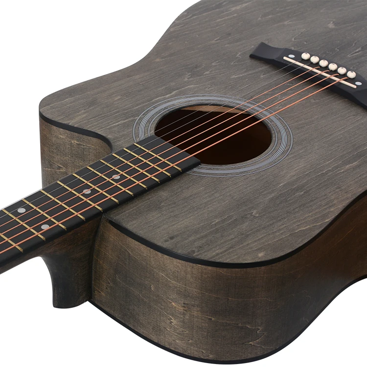
2020 Beginner Colorful 41 inch Full Basswood Plywood Acoustic Guitar Factory Direct Grey guitar 