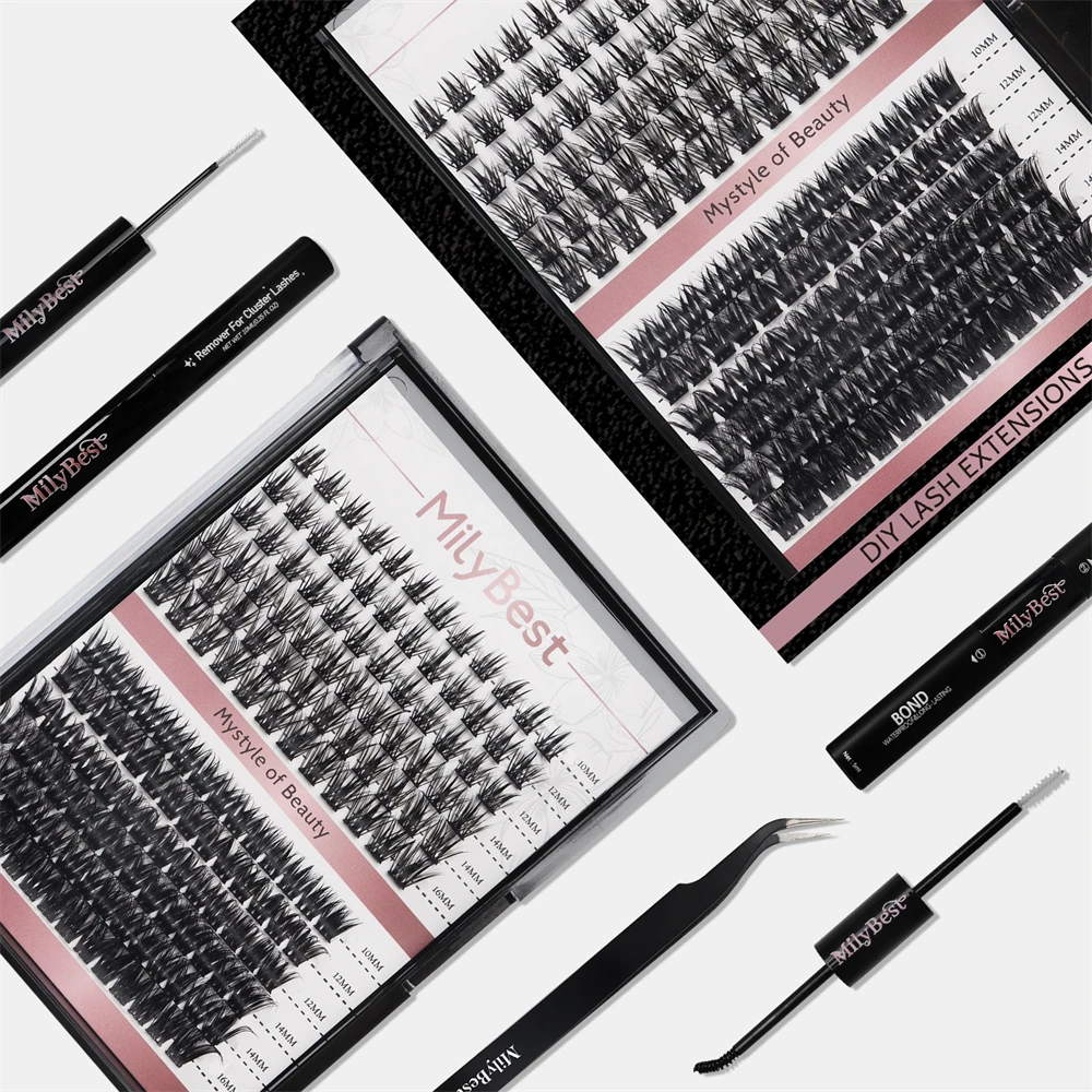 Private Label 0.03 0.05 0.07 Mix Curl Individual Eyelash Extension Clusters Lashes Wholesale Individual Diy Clusters Lashes