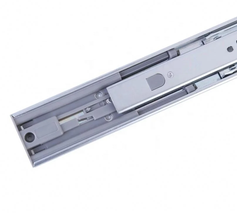 DTC telescopic auto single spring soft close tandem box ball bearing rail drawer slide