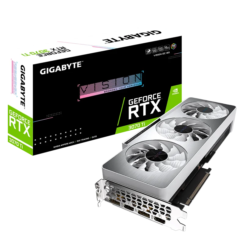 GIGABYTE GeForce RTX 3070 Ti VISION OC 8G Gaming Graphics Card LHR VGA RTX 3070ti Video Card Original in Stock