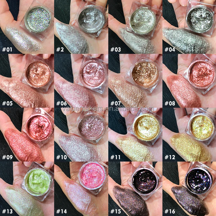 New Arrival Private Label Face Eye Beauty No LOGO Jelly Highlighting Cream Bronzer Golden GEL Diamond Glitter Rose Highlighter