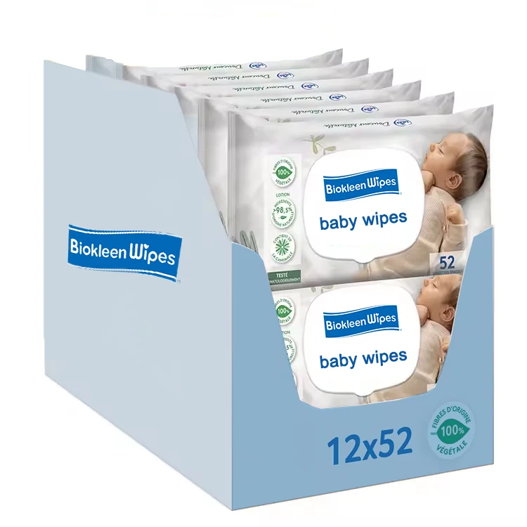 Biokleen OEM Chemical free 99.9 purified baby facial wipes Toallitas Humedas 60pcs Toallitas Humedas Para Bebe Totitos