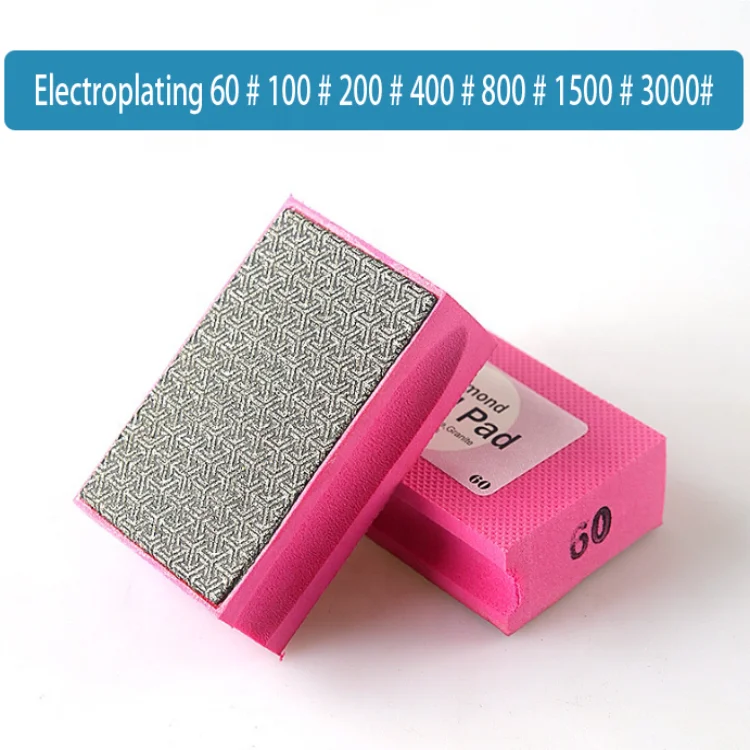 Electroplate Diamond Hand Polishing Pad For Stone Granite Marble Glass Polishing