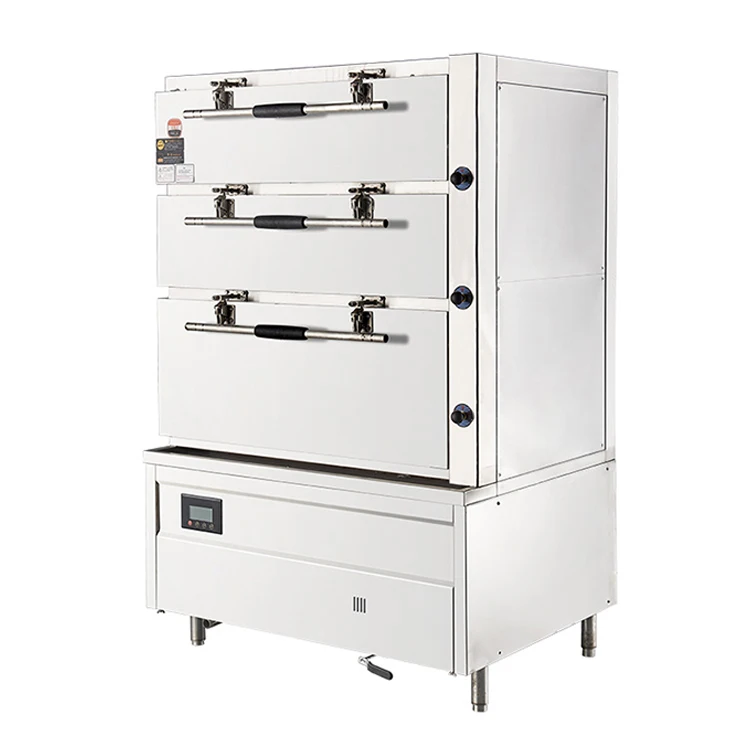 China Wholesale Kitchen Manufacturing Machine Three Layer Metal Industrial Rice Steamer Commercial Use