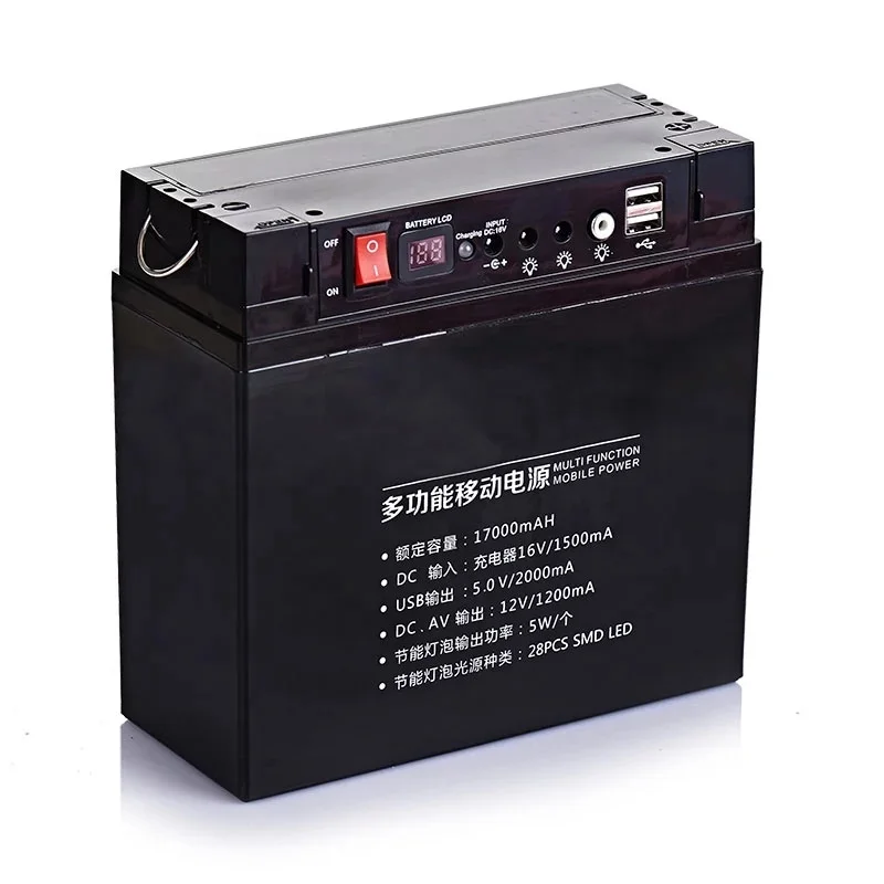  OEM ODM DC 12 В многофункциональный мобильный аккумулятор 17000 мАч для наружного аварийного зарядного устройства зарядное устройство