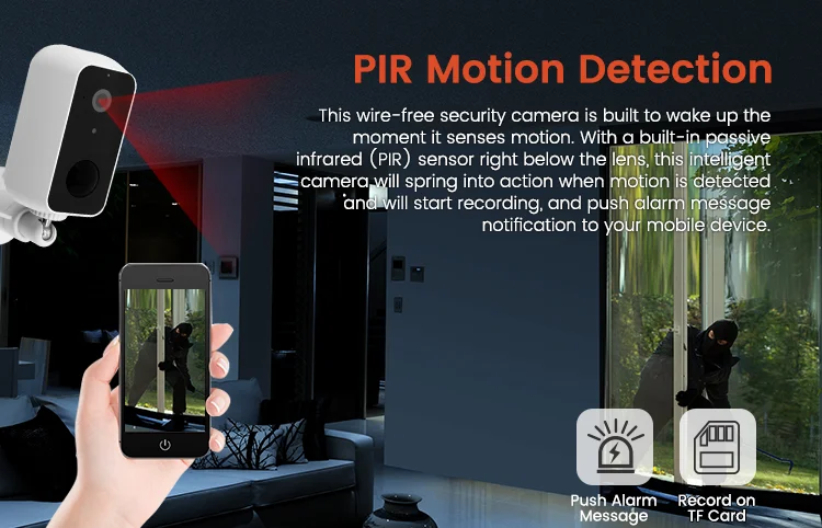 low power smart wifi camera rechargeable battery operated outdoor indoor wireless cameras IP security tuya battery camera