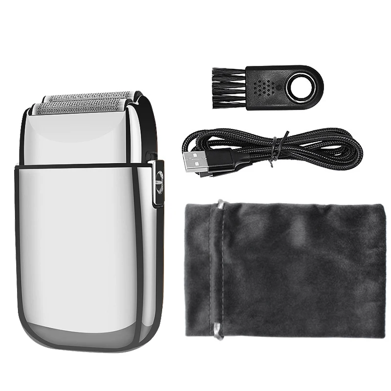 New Reciprocating Low Noise Operation High Speed Motor Slim Foll Gold Knife Net Body Men Electric Shavers