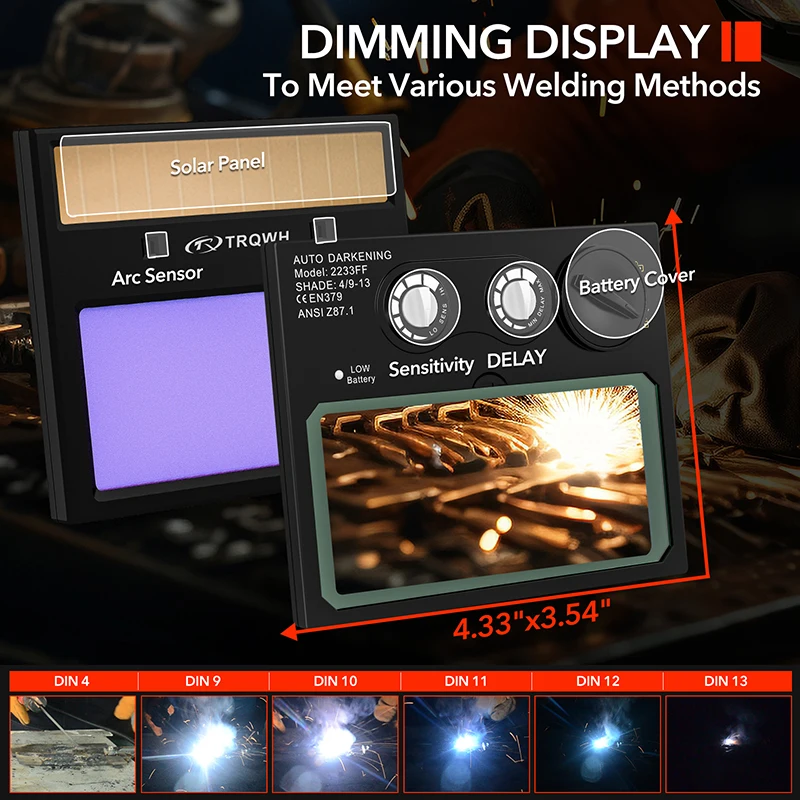 Электронный сварочный шлем TRQ с дистанционным управлением