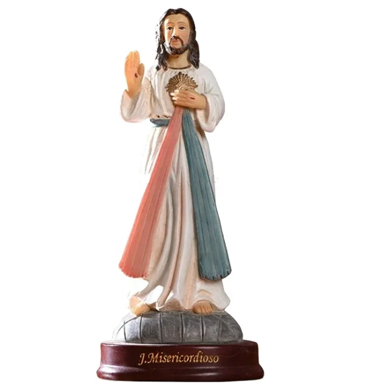 Blessed Saint Virgin Mary Sculpture Jesus Christ Tabletop Statue Figurine Our Lady of Lourds Statue Figures