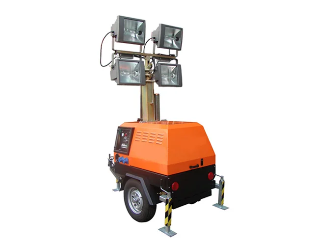 big power diesel engine Trailer 220V 400W LED Mobile Solar Light Towers