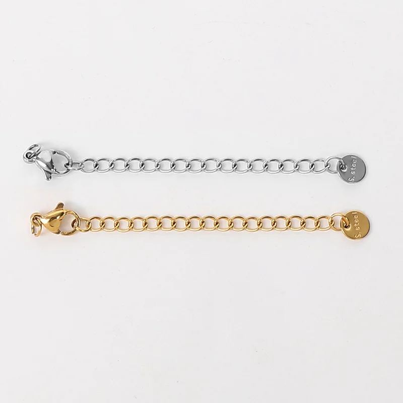 Multi Designs 18k Gold Plated Stainless Steel Necklace Extenders Delicate Necklace Extender Chain