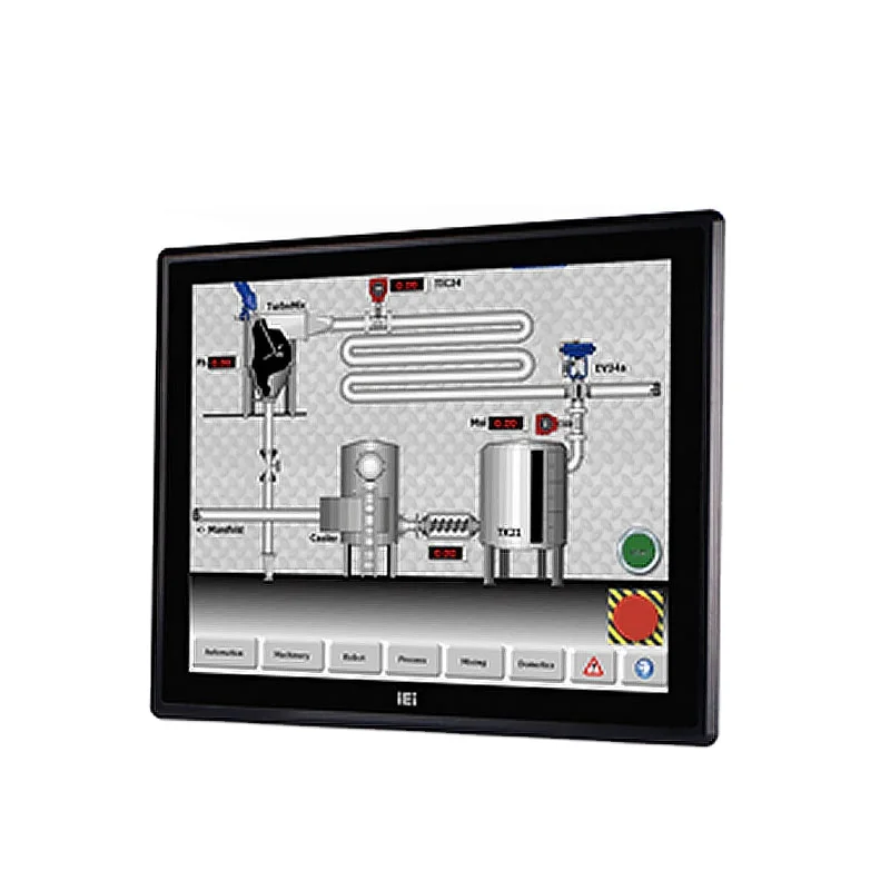 IEI DM-F15A/R 15 inch industrial resistive touch screen LCD monitor with 9 ~36V DC input