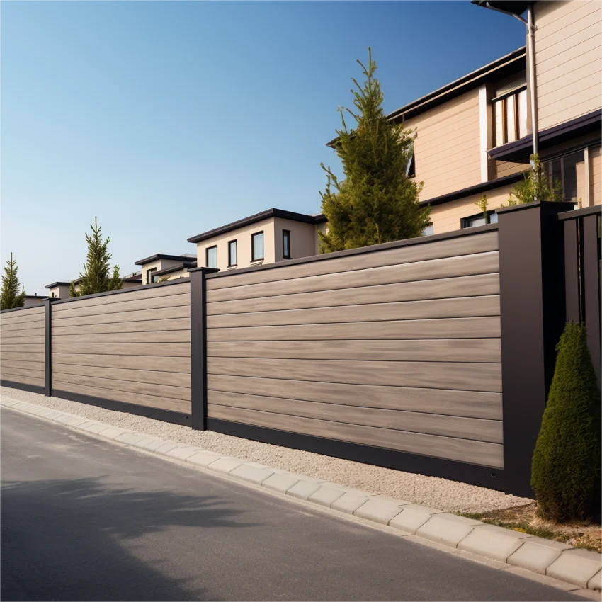 Fences For Houses,Achieve Privacy and Security with Long-Lasting, Customizable Wood Look WPC Fence Sections