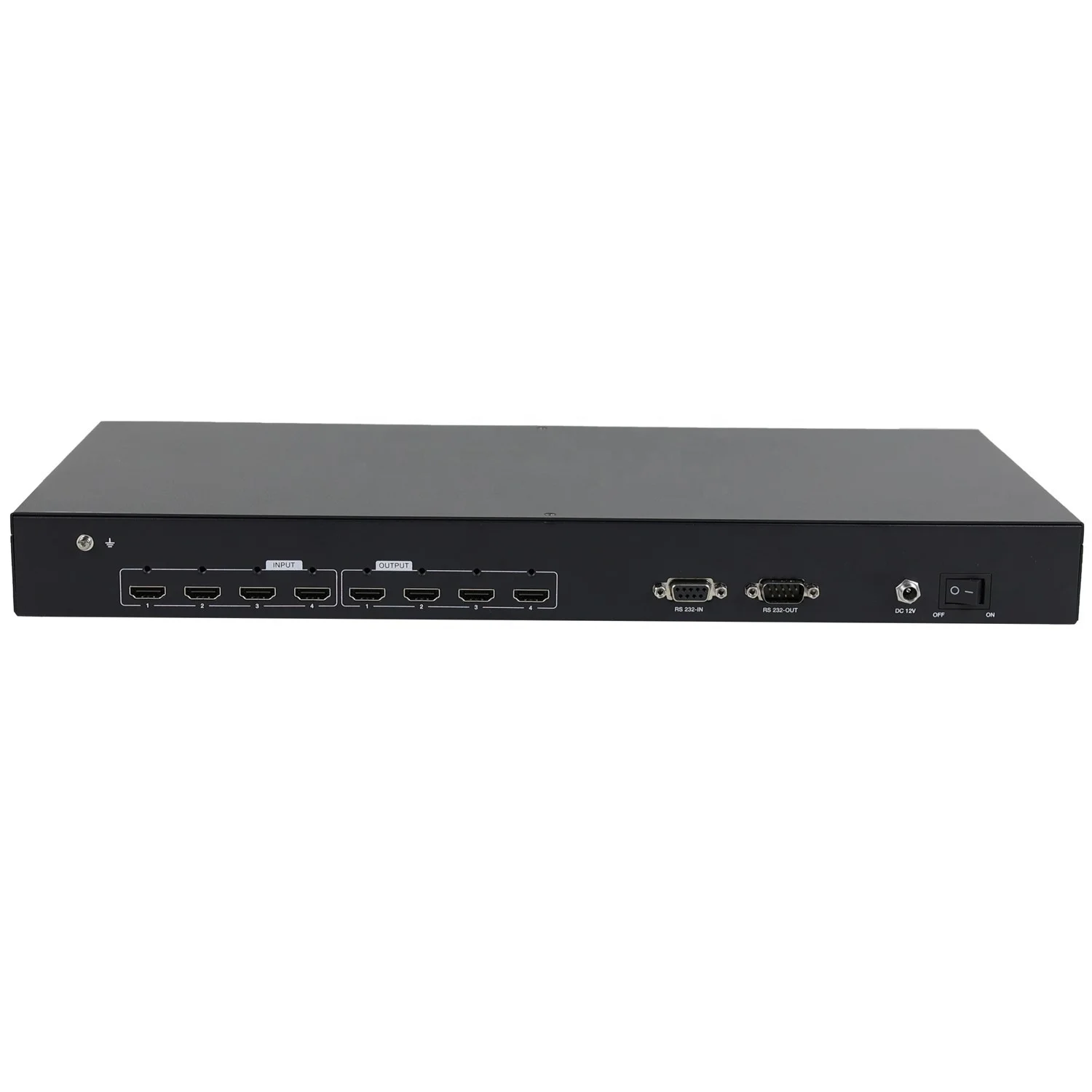 4K 4x4 HDMI Matrix HDMI Switcher Splitter Video Converter Support RS-232 Front-panel And IR Control