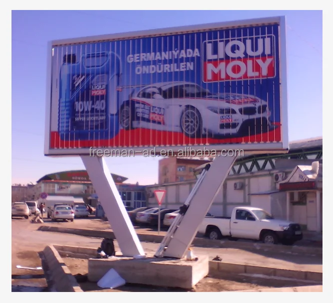 Outdoor advertising trivision billboard rotating billboard