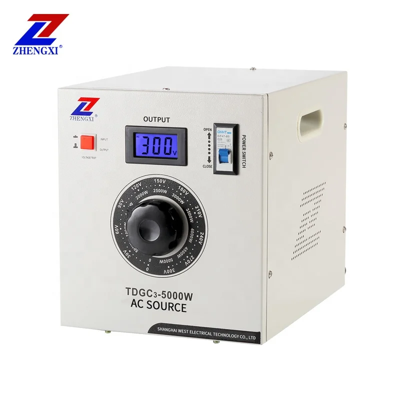 ZX TDGC3- 5000VA  5000W Single phase 0v to 300v adjustable automatic voltage regulators 220V stabilizers