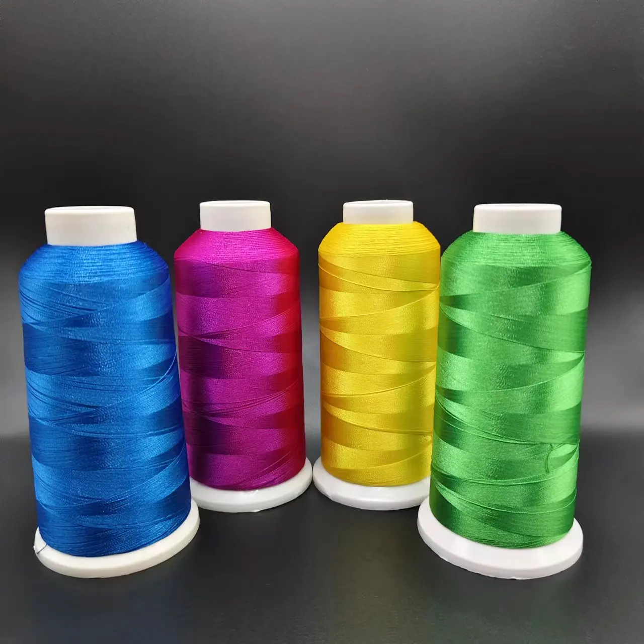 Polyester 100% hilo de bordado para bordar con maquina 120d/2 40wt embroidery thread 5000m for for Commercial Domestic Machines