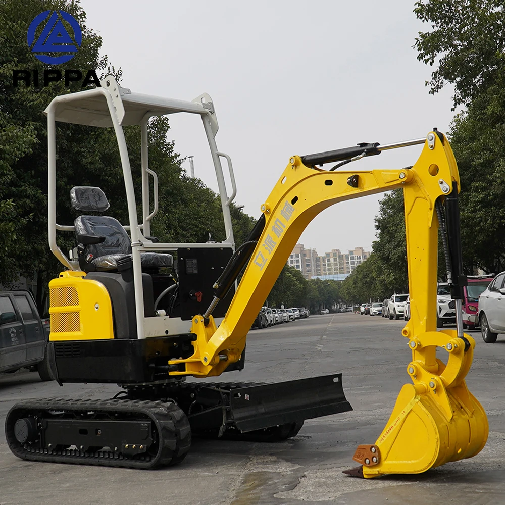 Rippa Mini Excavator Manufacturer Earth-moving Machinery 1 2 1.5 3 Ton Small Micro Mini excavator Digger