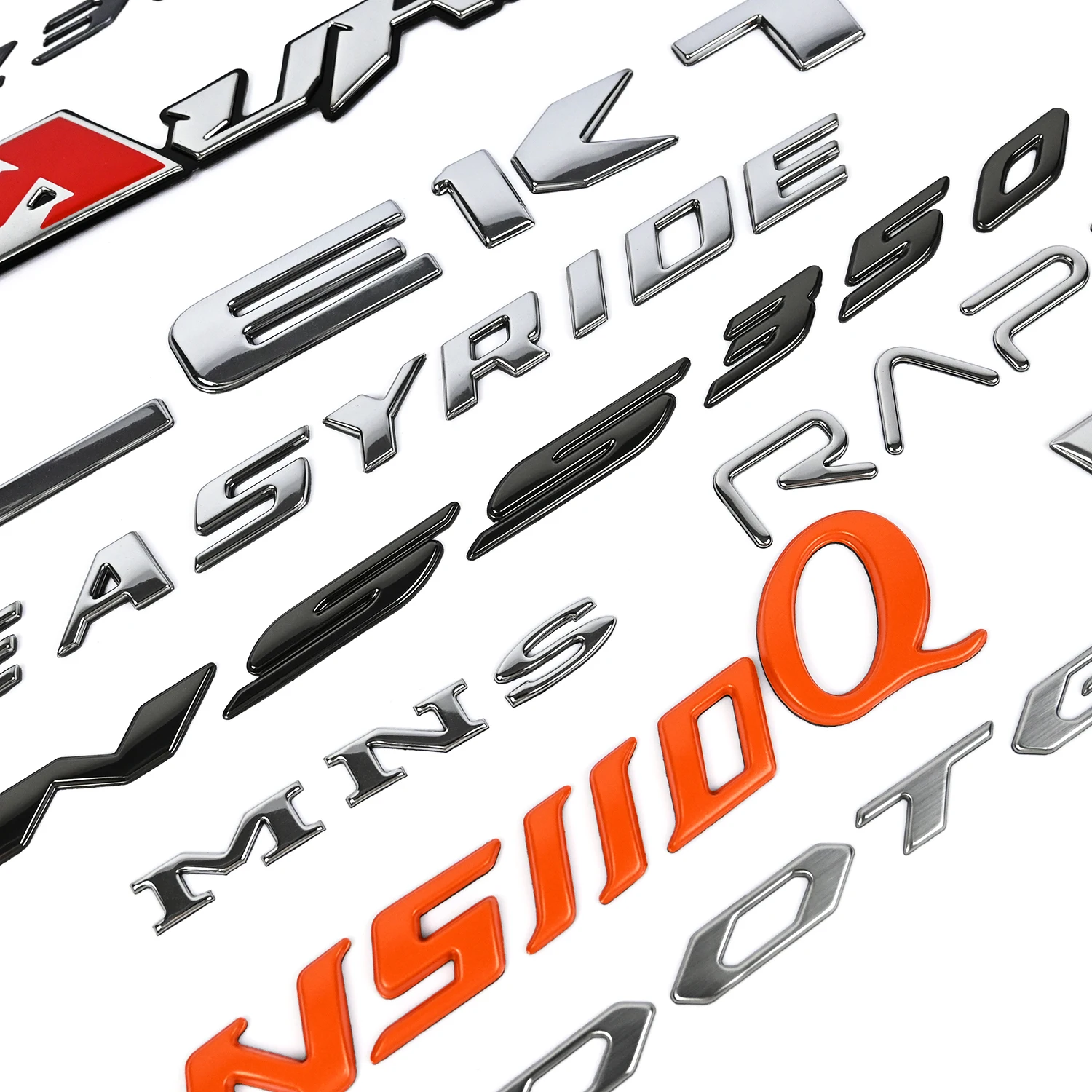 OEM/ODM Custom Motorcycle Self-adhesive 3d Letters Waterproof Pvc Car Emblem Stickers For Car Exterior Accessories