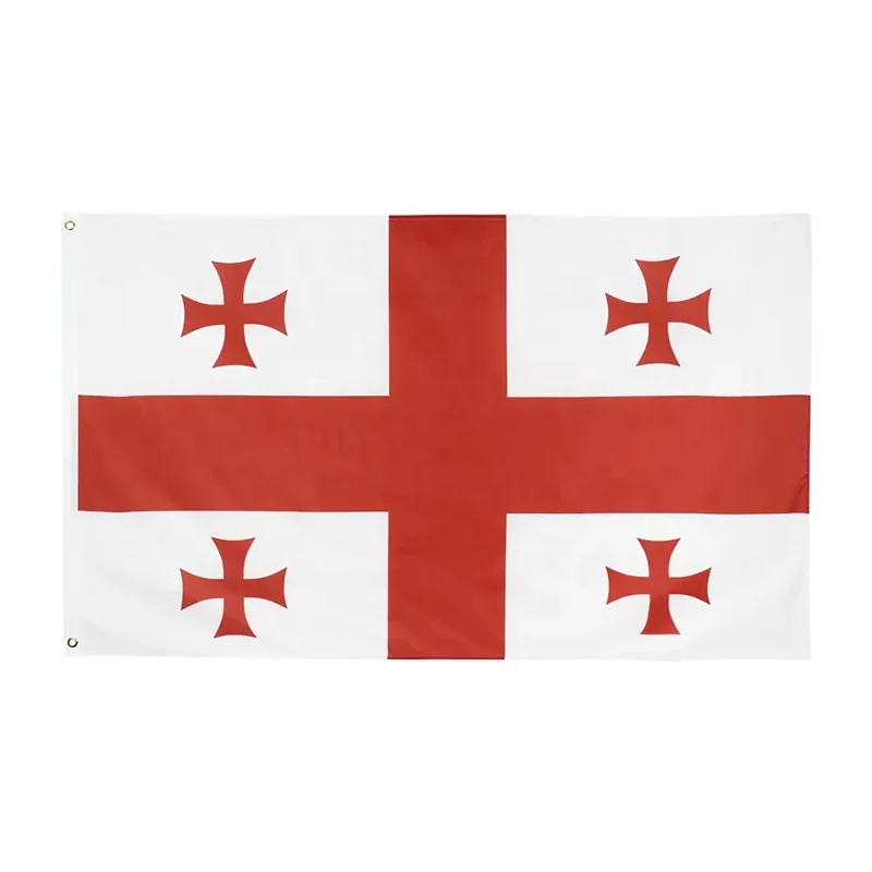 flags with logo custom print double sided euro 2024 red flag with white cross 150d polyester all world buy countries flags 3x5ft