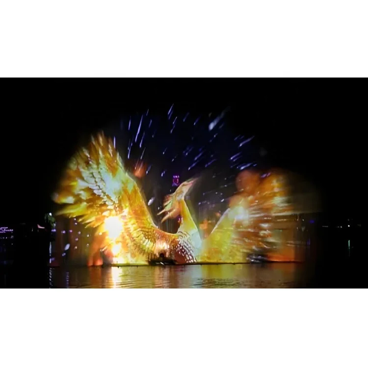 Fashionable Water Screen Fountain Musical Dancing Fountain with Colorful Lights