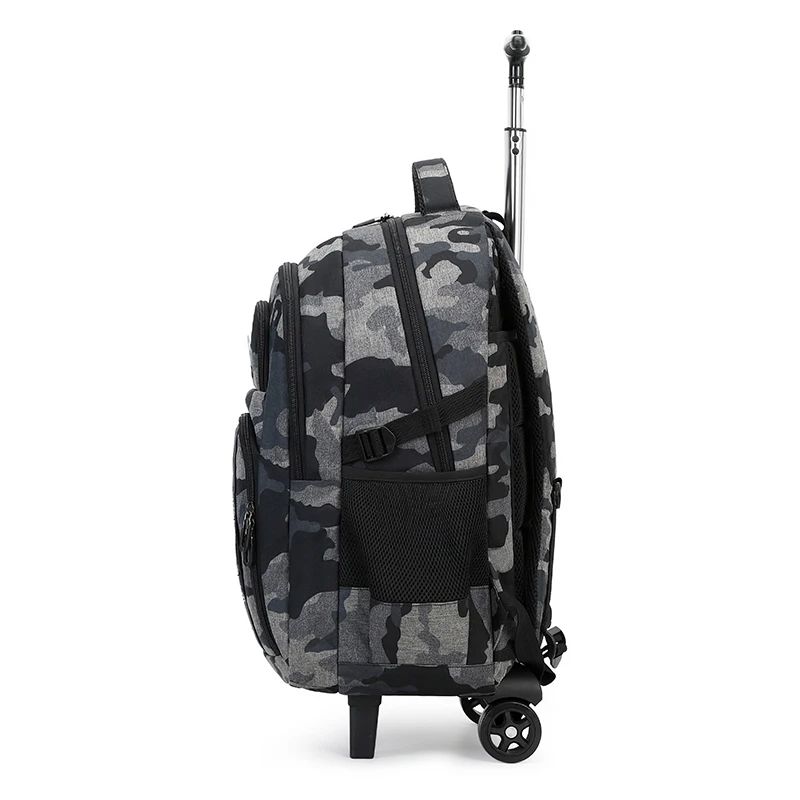 New fashion tactic backpack with wheels special design large capacity trolley backpack  for travel