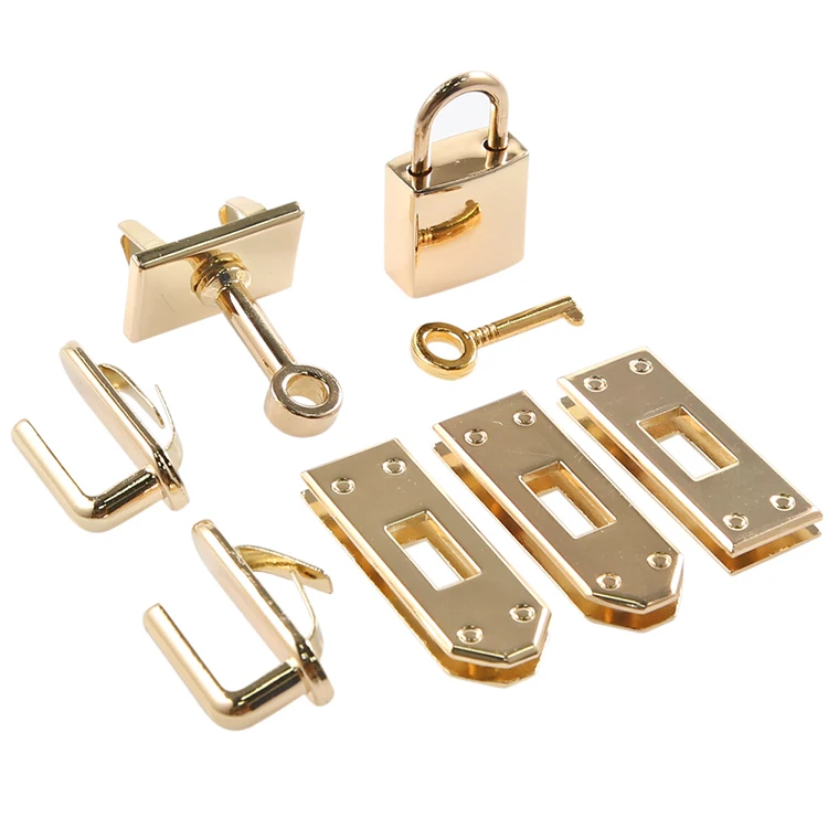 7pcs/set Metal Clasp Lock Bag Key Lock  for Women Handbag Shoulder Bag Purse DIY Accessories