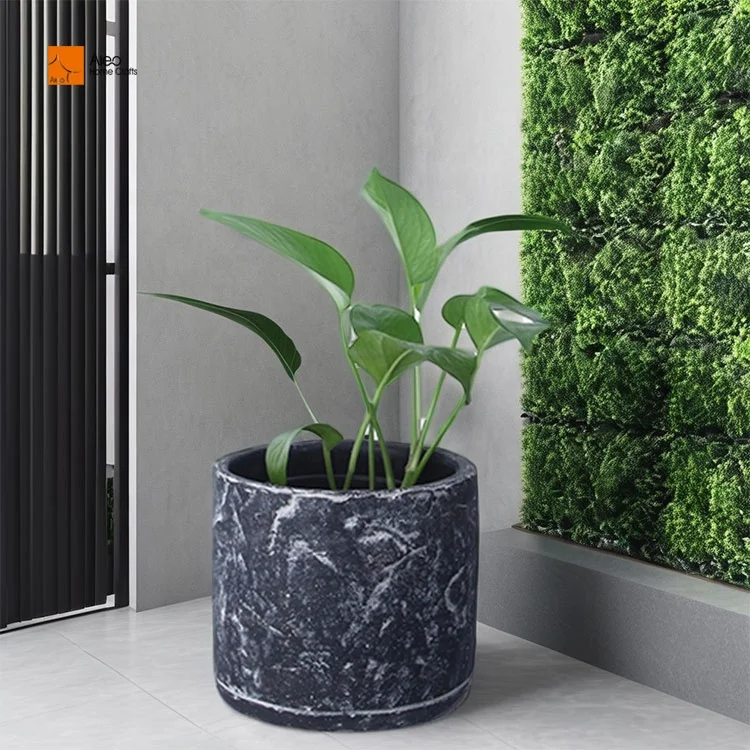 Wholesale Industrial Style Natural Concrete Stone Flower Pots Planters Candle Holders High Quality Garden Home Decor for Nursery