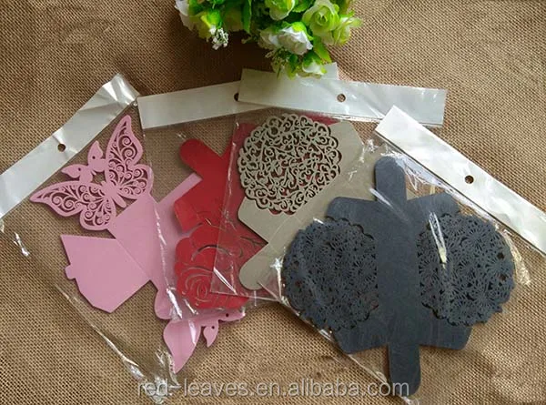 Fancy design laser cut heart shape wedding candy box