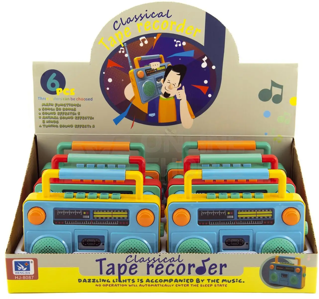 Hot Sale Unisex Mini Classic Tape Recorder Educational Baby Musical Toys for 5-7 Years Record Music Player