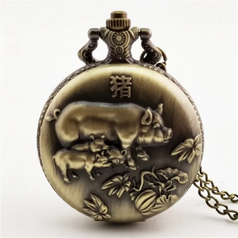 12 Zodiac Pocket Watch Vintage Bronze The Nightmare Before Antique Style Pendant Necklace pocket watch manufacturers wholesale
