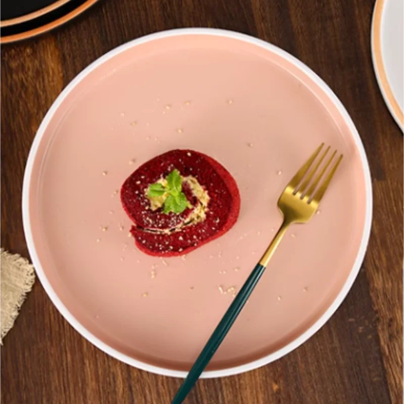 Wholesale Custom High Quality Thick Melamine Restaurant Dinnerware Nordic European Round Colorful Charger Dinner Plate