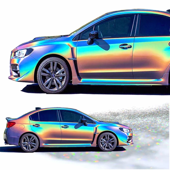 Wholesale Auto Holographic Pigment Powder Coating Automotive Color Changing Rainbow Pigment Car Paint