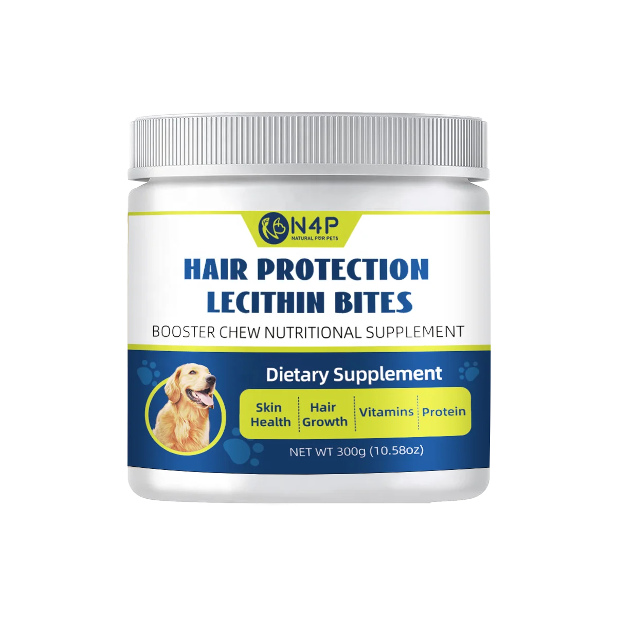 N4P 300g Natural Lecithin Soft Chews Pet Food And Supplement Dog Treats Snacks Suppliers For Pet Hair Health