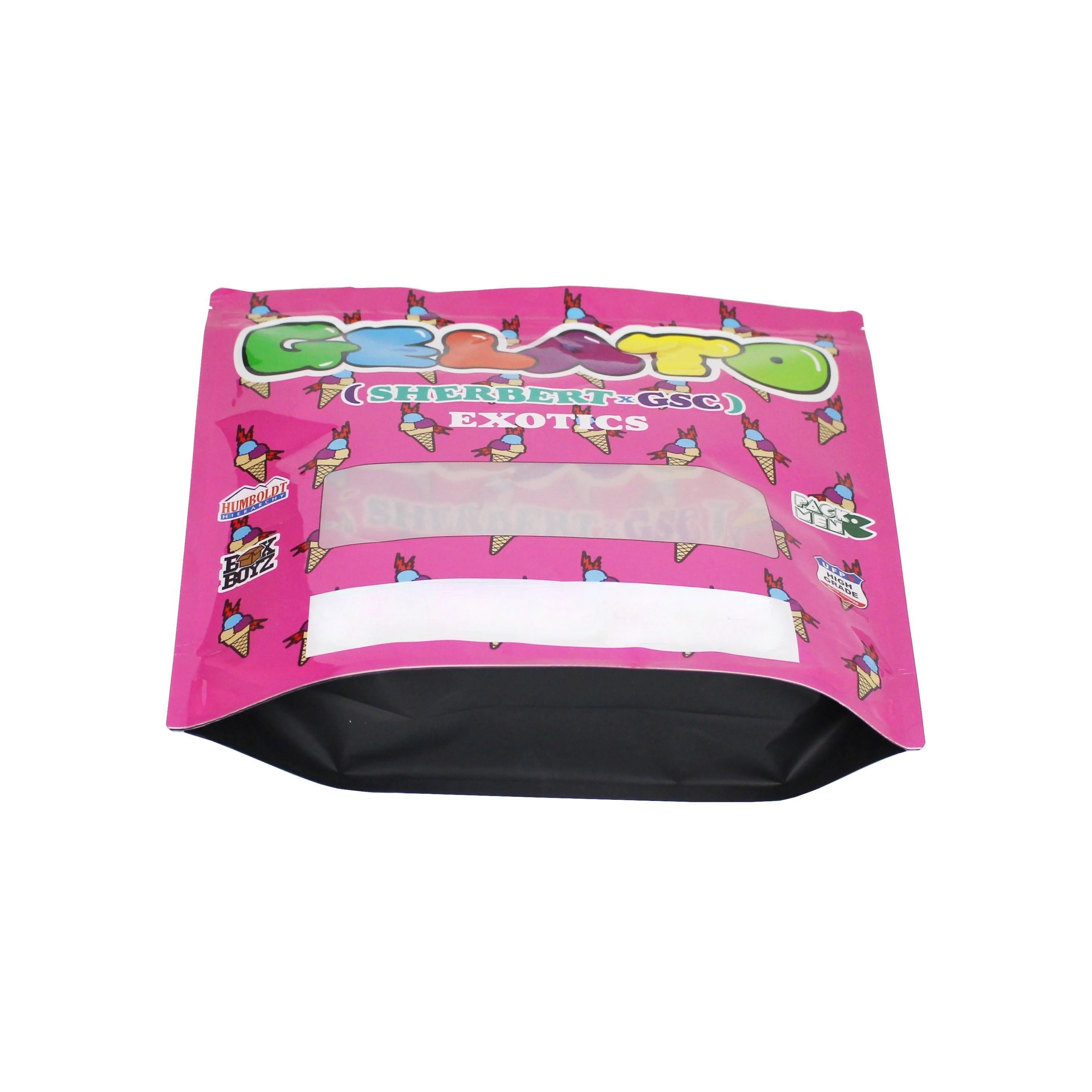 Custom Printed Child Proof Exit Lined Foil Kraft Coffee Plastic Ziplock Tobacco Bag Pouch