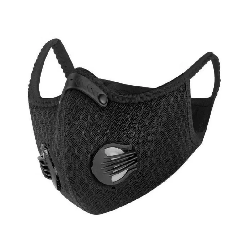 
Activated Charcoal air filter mask Air Pollution Face Mask with air valve for running cycling 