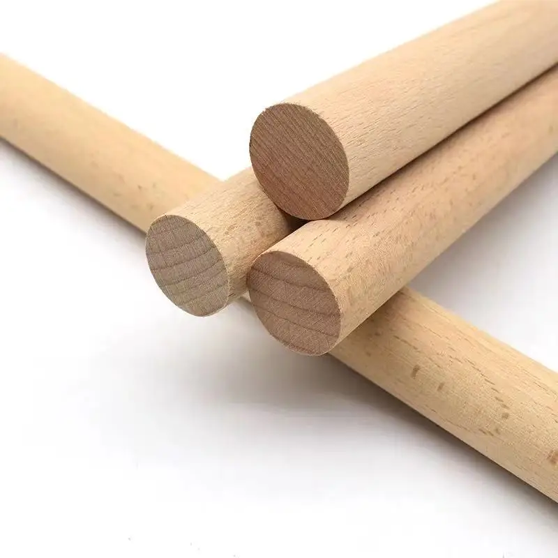 Natural Round Beech Wooden Stick For Baby Teething-toys DIY home crafts model making wholesale
