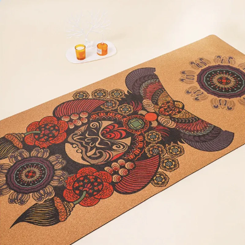 Factory Price Cork Yoga Mat Natural Rubber Yoga Mat Chakra Cork Yoga Mat for Home Gym
