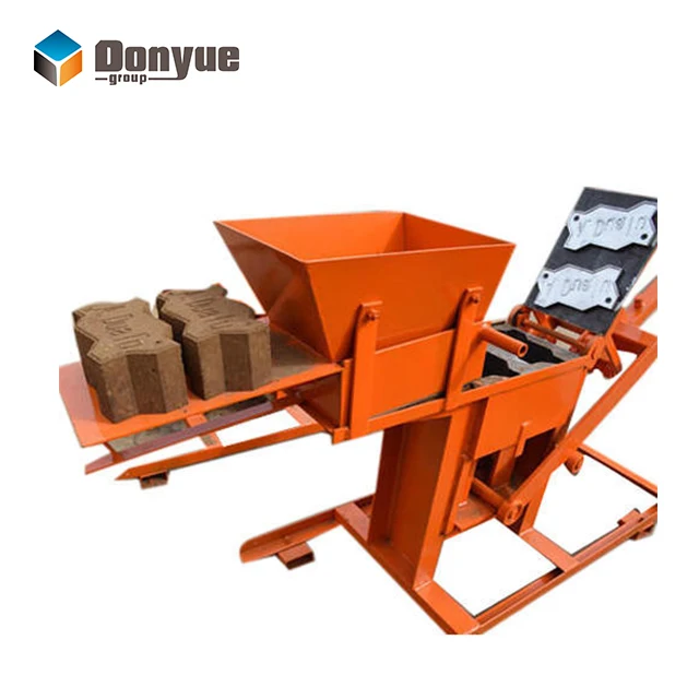 QTS2-40 manual interlocking earth clay brick making machine