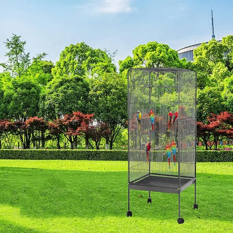 XXL Birds Cage Aviary Indoor Outdoor Use Large Budgies Parrot Cockatiel Bird House Metal Galactic Display Cage