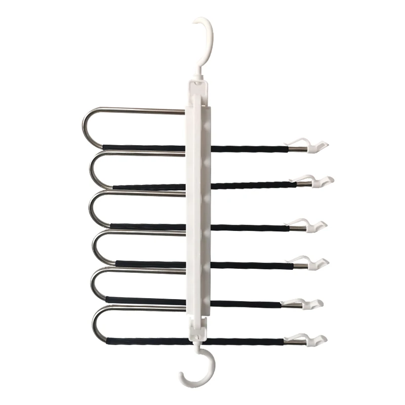 New six-layer multilayer multifunctional hanger Space Saving Pants hang clothes