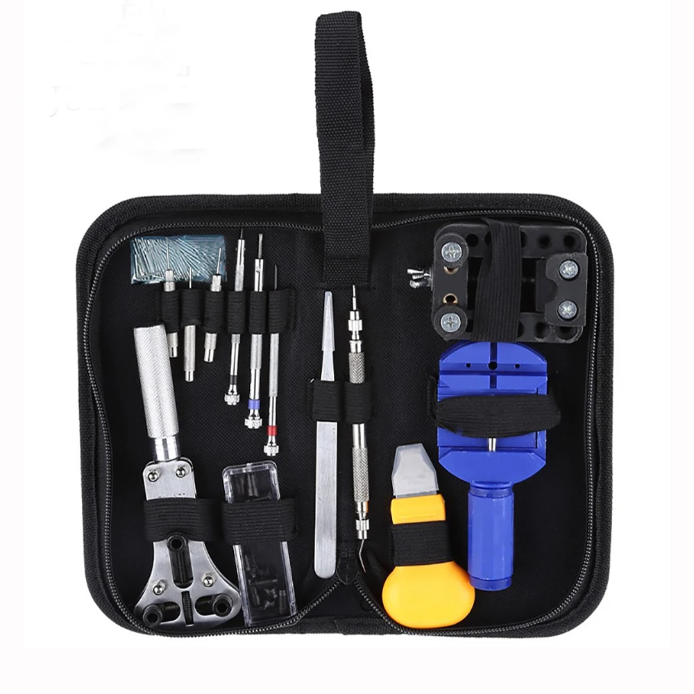 110pcs Multi-function Watch Repair Maintenance Tool Kit with Watch Case Closer and Dust Blower