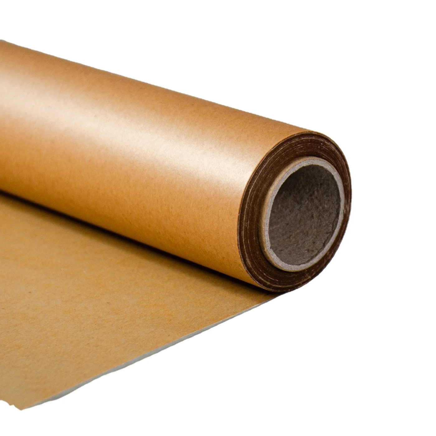Custom 38cmx50m nonstick antigrease parchment baking unbleached brown kraft food wrapping dry waxed paper roll