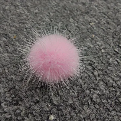 Manufacturer Nature  Genuine mink Fur Ball for Hat earring gift keychains charms cute Fur Pom Poms faux racoon fur charm snap